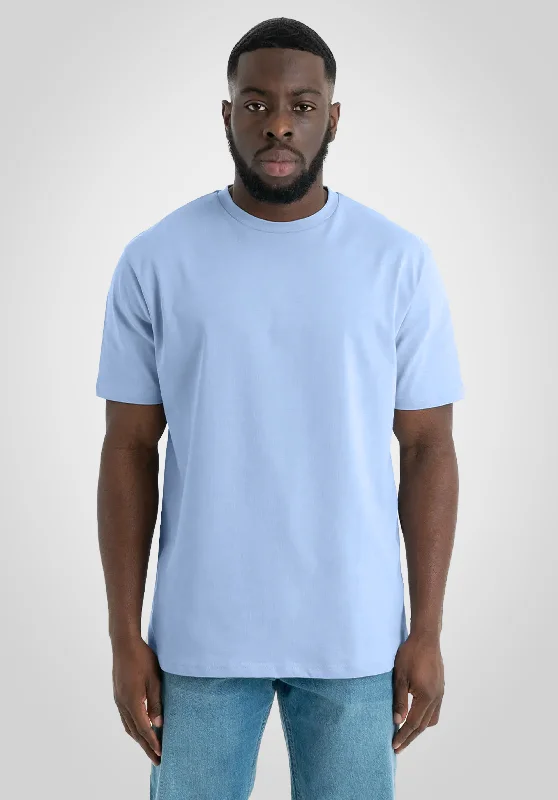 cropped t-shirts festival vibe -cropped t-shirts festival vibe -Heavy Regular Fit Tee - Light Blue