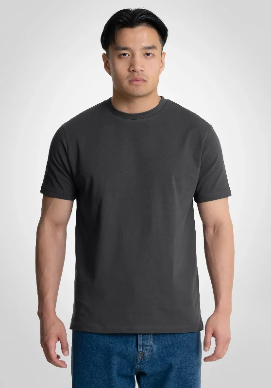 ribbed-bamboo t-shirts texture -ribbed-bamboo t-shirts texture -Heavy Regular Fit Tee - Slate Grey