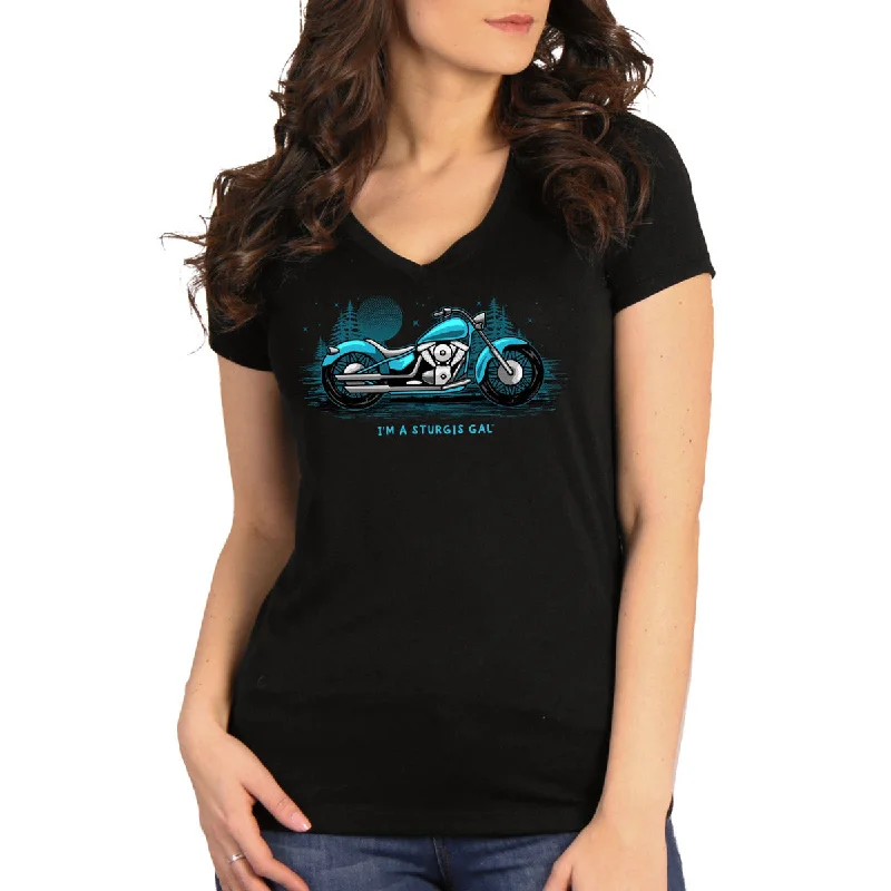 t-shirts with shell prints -t-shirts with shell prints -Hot Leathers SPL1840 Women's Black 2023 Sturgis Sturgis Gal T-Shirt