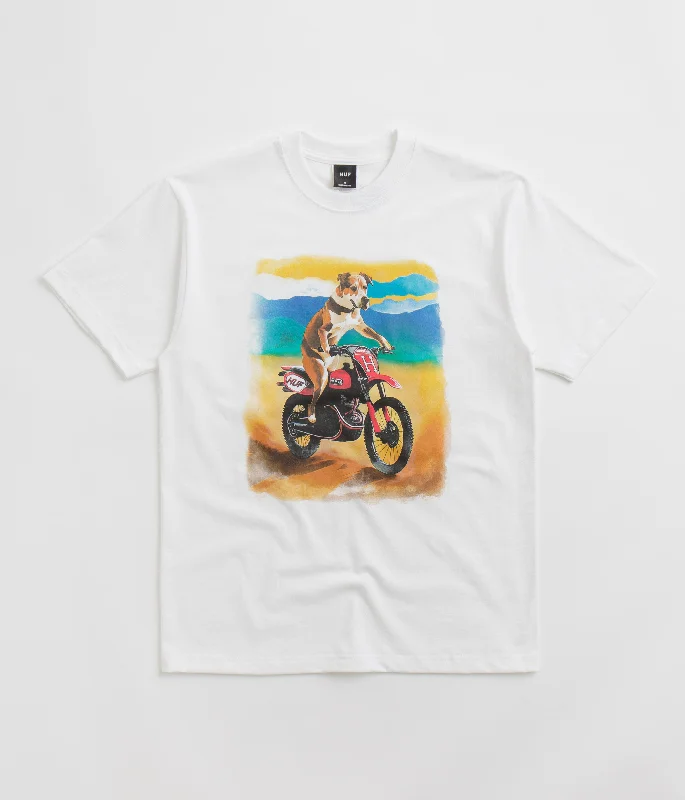 t-shirts men ridge check -t-shirts men ridge check -HUF Road Dog T-Shirt - White