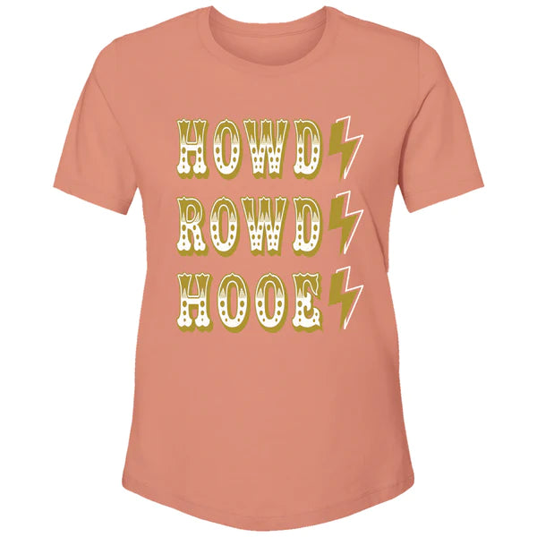 t-shirts with shell logos -t-shirts with shell logos -LADIES HOOEY "HOWDY" TERRACOTTA TSHIRT