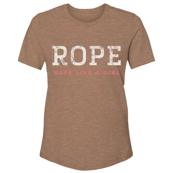 t-shirts women dusk sage -t-shirts women dusk sage -LADIES HOOEY "ROPE LIKE A GIRL" BROWN TSHRT