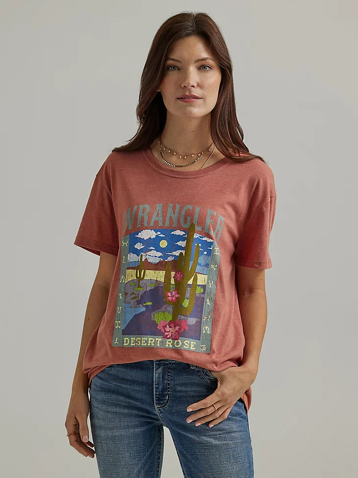 t-shirts women twilight cedar -t-shirts women twilight cedar -LADIES WRANGLER DESERT ROSE TSHIRT