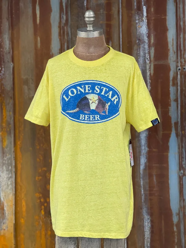 clove t-shirts rich hue -clove t-shirts rich hue -Lone Star Beer ARMADILLO LUXE Tee- Yellow