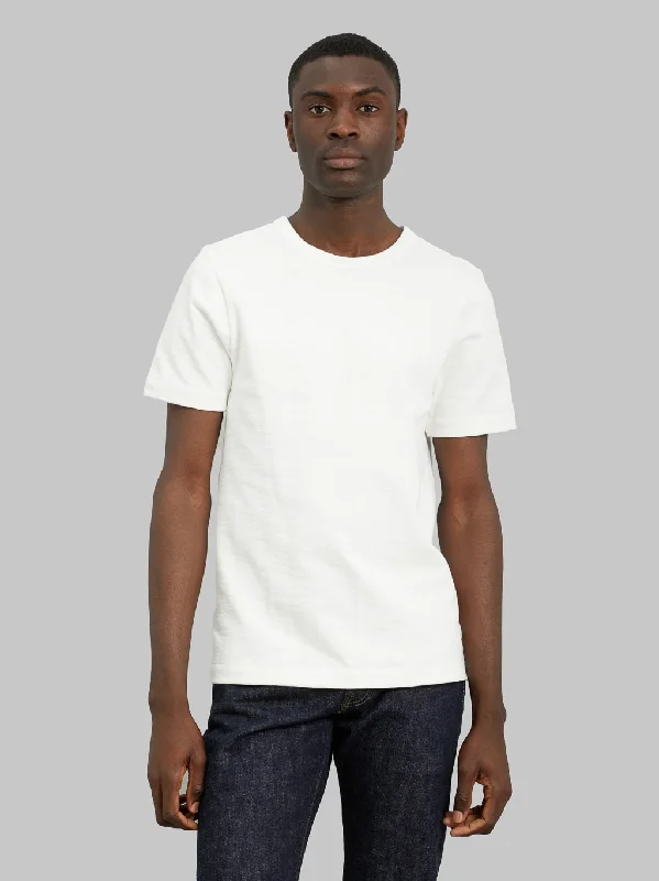 t-shirts with vented hems -t-shirts with vented hems -Merz b. Schwanen 2S14 Super Heavyweight 13.4oz Crewneck Loopwheeled Relaxed Fit T-Shirt White