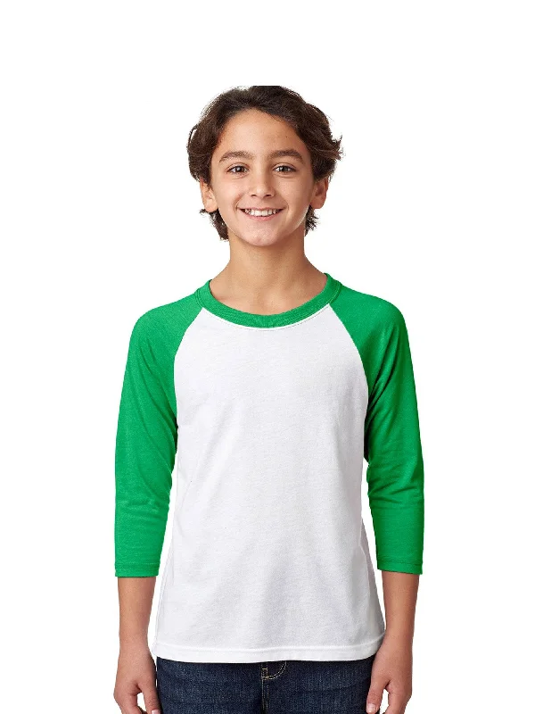 clove t-shirts rich hue -clove t-shirts rich hue -Next Level Youth CVC 3/4-Sleeve Raglan Tee