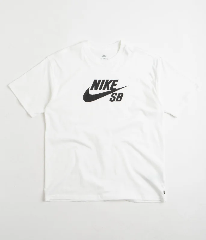 cropped t-shirts festival layer -cropped t-shirts festival layer -Nike SB Large Logo T-Shirt - White / Black