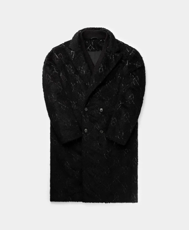 t-shirts with twisted hems -t-shirts with twisted hems -Obsidian Black Tangible Coat