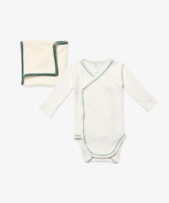 t-shirts kids starry meadow -t-shirts kids starry meadow -Organic Blanket Bundle, Seafoam Piping