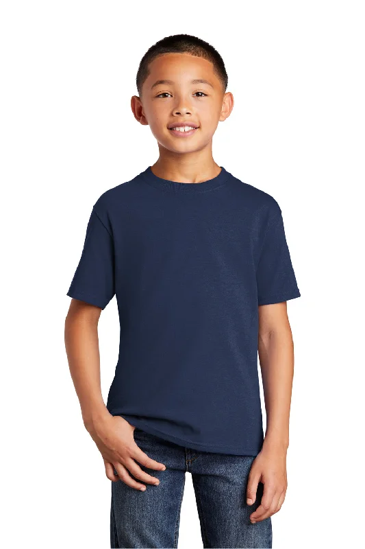 t-shirts with bronze prints -t-shirts with bronze prints -Port & Company Youth Core Short Sleeve Crewneck T-Shirt - Navy Blue