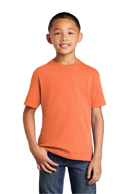 long t-shirts urban layer -long t-shirts urban layer -Port & Company Youth Core Short Sleeve Crewneck T-Shirt - Neon Orange