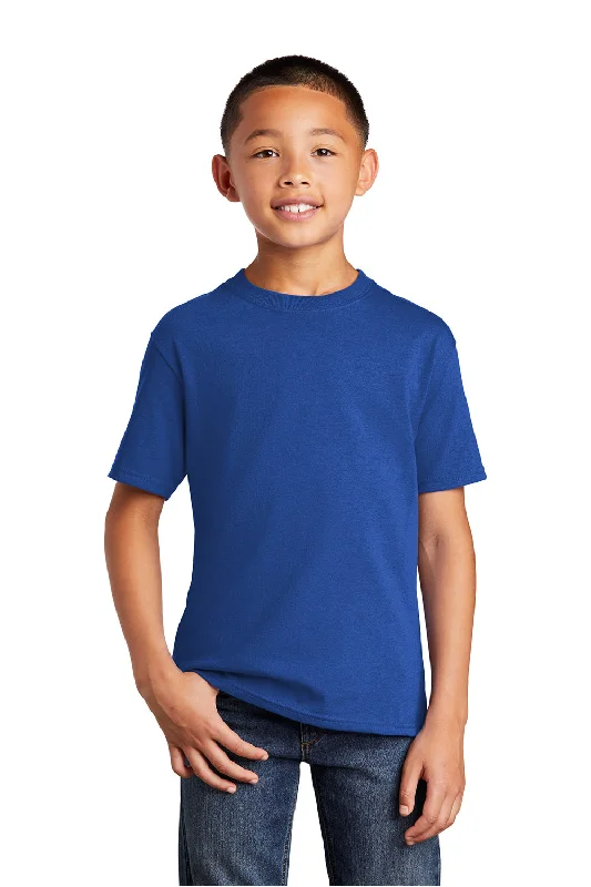 t-shirts with ruched sides -t-shirts with ruched sides -Port & Company Youth Core Short Sleeve Crewneck T-Shirt - True Royal Blue