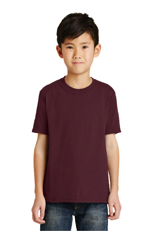 t-shirts women dusk sage -t-shirts women dusk sage -Port & Company Youth Core Short Sleeve Crewneck T-Shirt - Athletic Maroon