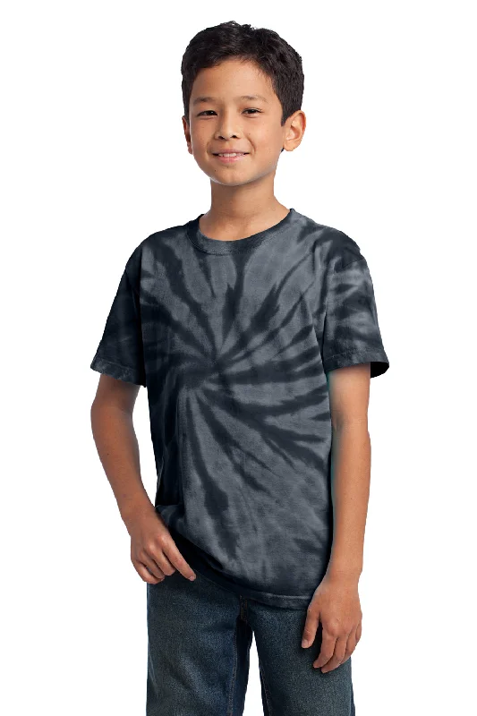 hemp t-shirts sustainable wear -hemp t-shirts sustainable wear -Port & Company Youth Tie-Dye Short Sleeve Crewneck T-Shirt - Black