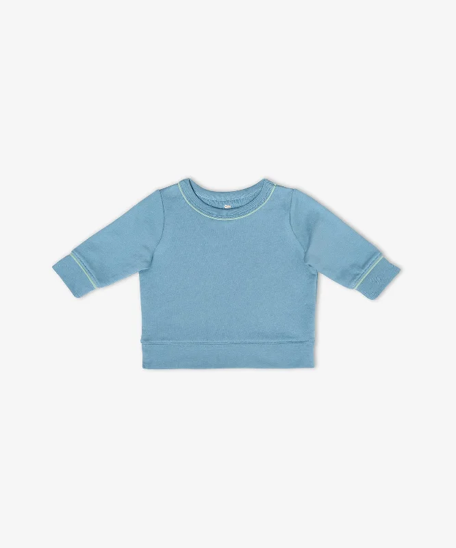 t-shirts with bead logos -t-shirts with bead logos -Remy Baby Sweatshirt, Dusty Blue