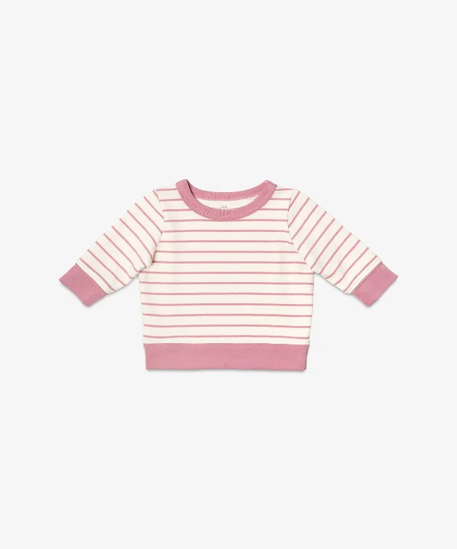 t-shirts with embroidered logos -t-shirts with embroidered logos -Remy Baby Sweatshirt, Rose French Stripe