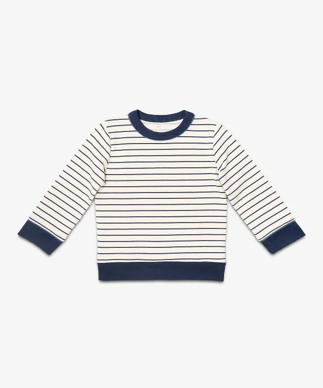 t-shirts with shell studs -t-shirts with shell studs -Remy Sweatshirt, Navy French Stripe