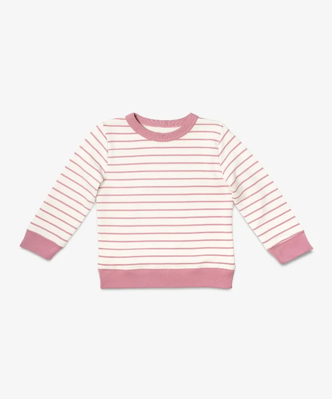 cropped t-shirts urban flair -cropped t-shirts urban flair -Remy Sweatshirt, Rose French Stripe