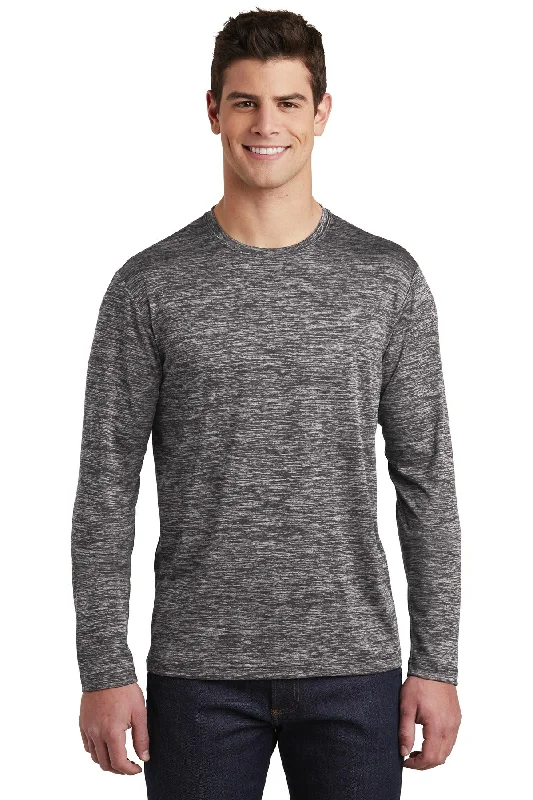 velvet-cotton t-shirts plush -velvet-cotton t-shirts plush -Sport-Tek PosiCharge Long Sleeve Electric Heather Tee. ST390LS