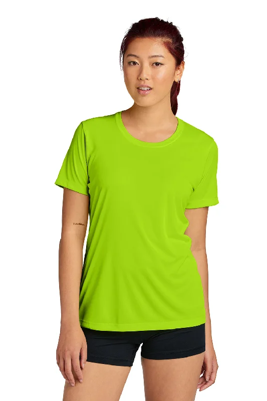 t-shirts with lattice sides -t-shirts with lattice sides -Sport-Tek Womens Competitor Moisture Wicking Short Sleeve Crewneck T-Shirt - Lime Shock Green