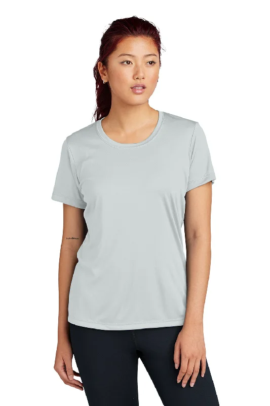 t-shirts with twisted sides -t-shirts with twisted sides -Sport-Tek Womens Competitor Moisture Wicking Short Sleeve Crewneck T-Shirt - Silver Grey