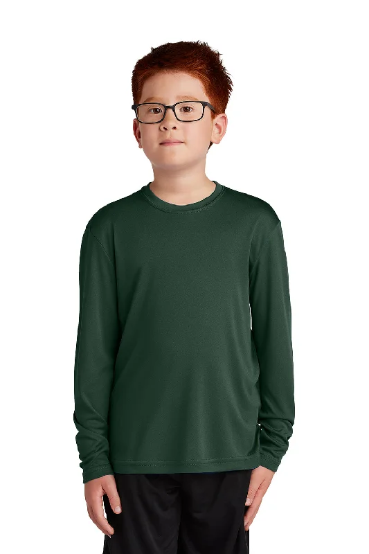 mosaic-cotton t-shirts bold -mosaic-cotton t-shirts bold -Sport-Tek Youth Competitor Moisture Wicking Long Sleeve Crewneck T-Shirt - Forest Green