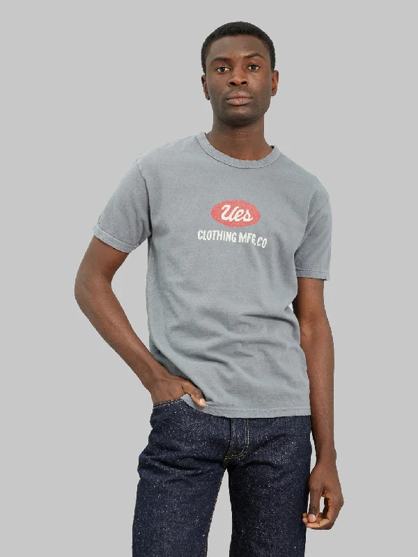 t-shirts with twisted hems -t-shirts with twisted hems -UES Logo T-shirt Grey