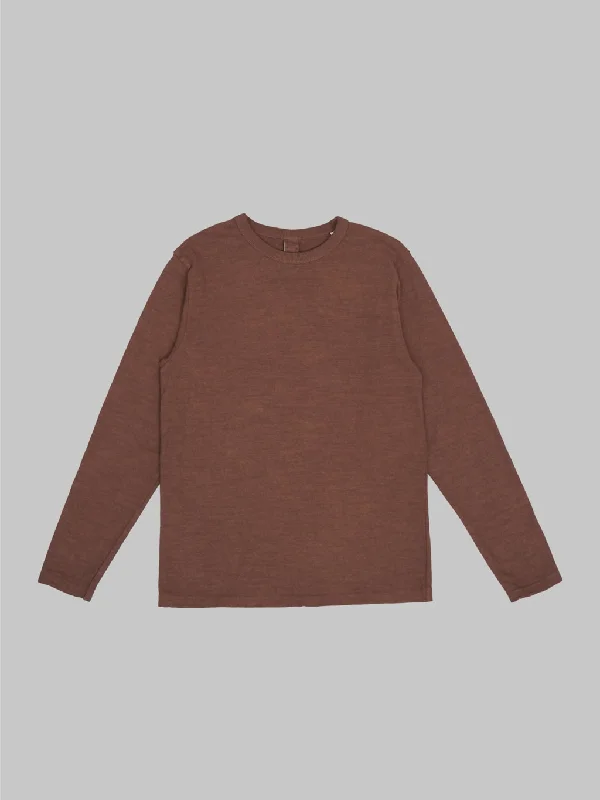 t-shirts kids starry dusk -t-shirts kids starry dusk -UES No.8 Slub Nep Long Sleeve T-Shirt Brown