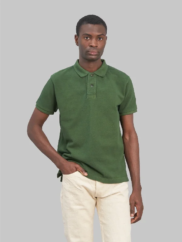 t-shirts with lattice hems -t-shirts with lattice hems -UES Polo Shirt Green