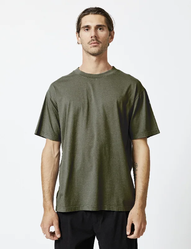 t-shirts men ridge splice -t-shirts men ridge splice -Vanders Loose Tee - Thyme