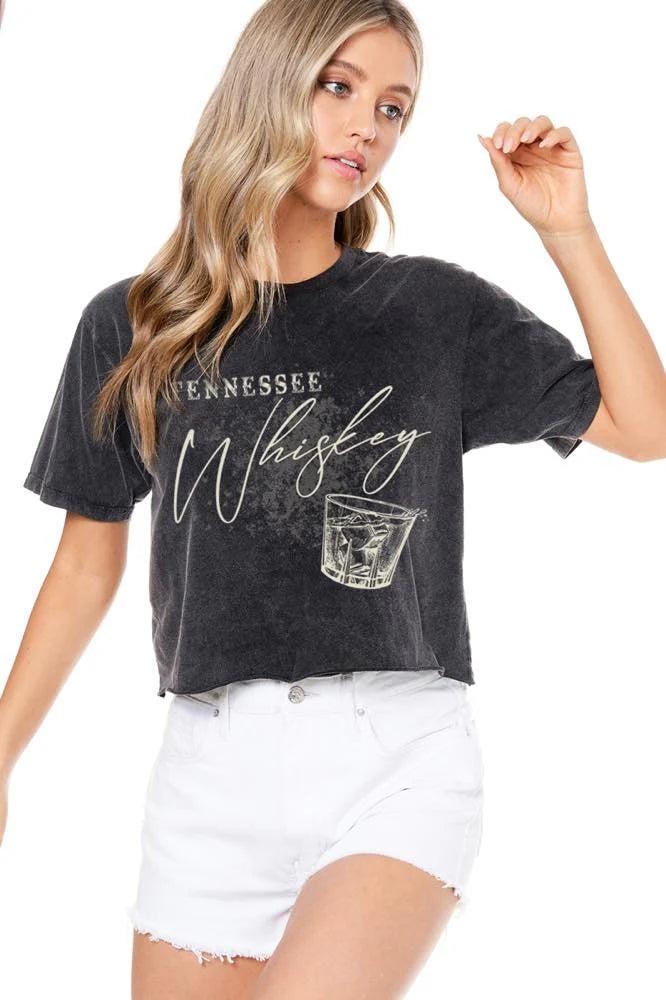 t-shirts women misty smoke -t-shirts women misty smoke -Zutter Tennessee Whiskey Crop Top