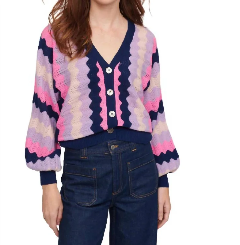 plus radiant cardigan -plus glow cardigan -Adina Cardigan In Midnight Multi