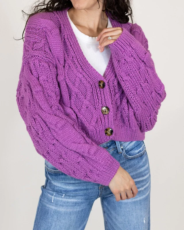 plum vivid cardigan -plum vivid cardigan -Cammie Cropped Cardigan | Orchid | FINAL SALE