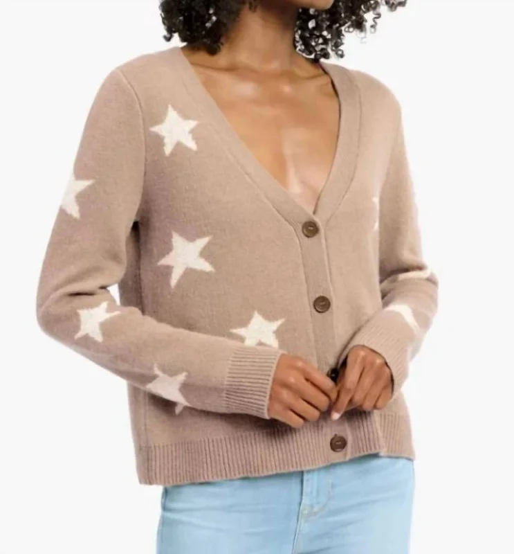 tonal bold cardigan -tonal radiant cardigan -Celestine Cardigan In Chestnut