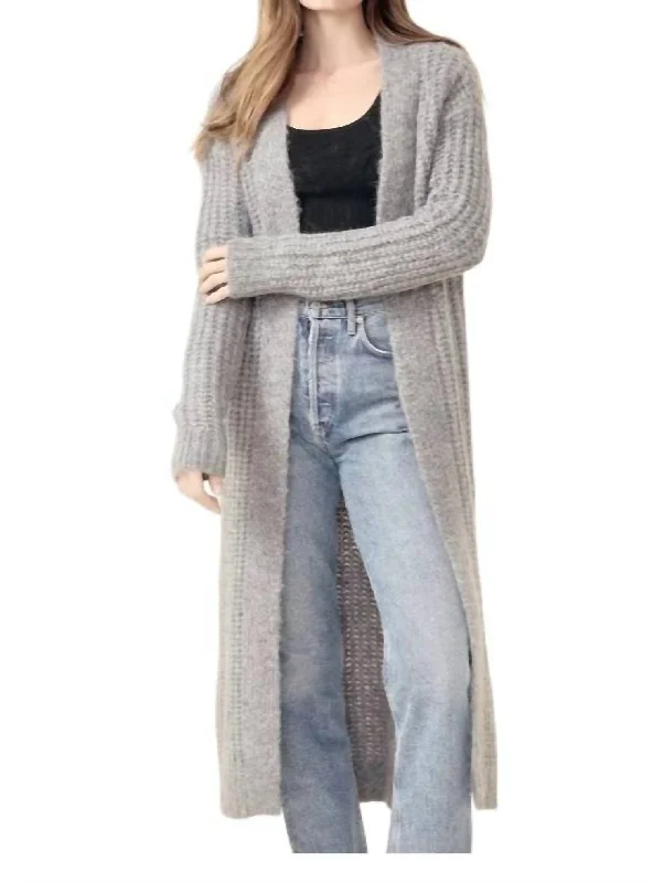 amber bold cardigan -amber striking cardigan -Chandler Duster In Grey