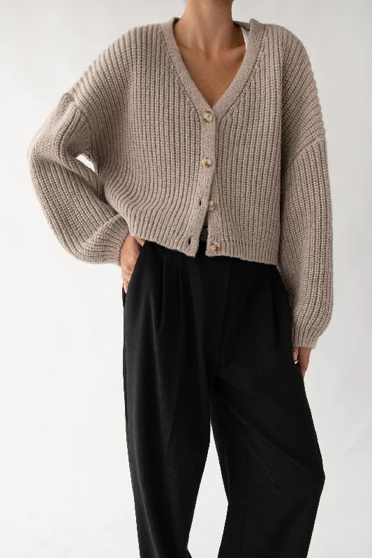 indie flair cardigan -indie charm cardigan -CHUNKY KNIT OVERSIZED CARDIGAN