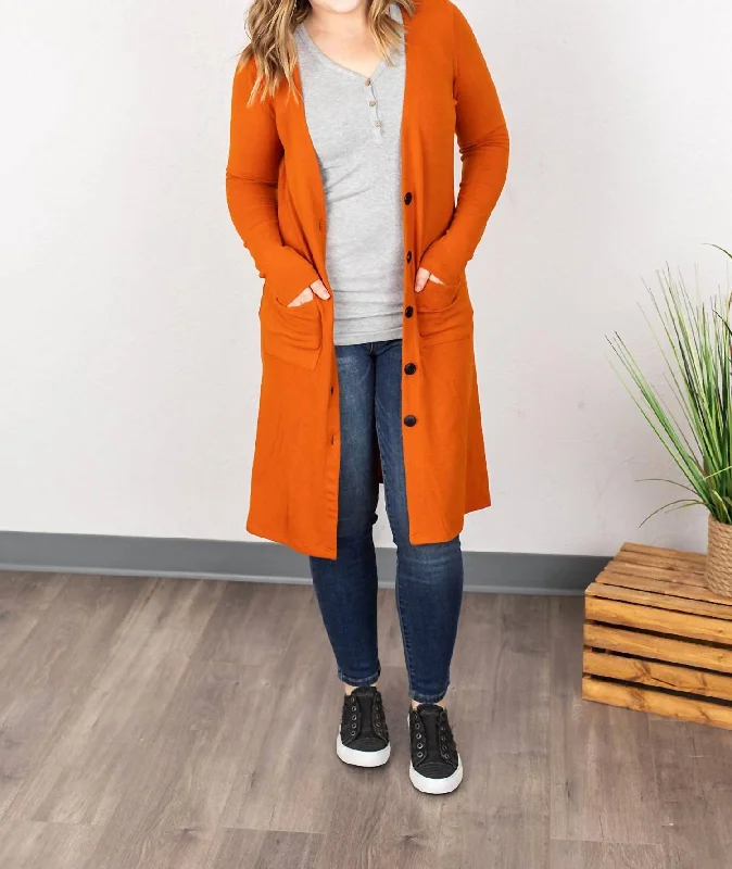 midi rest cardigan -midi rest cardigan -Colbie Cardigan In Pumpkin