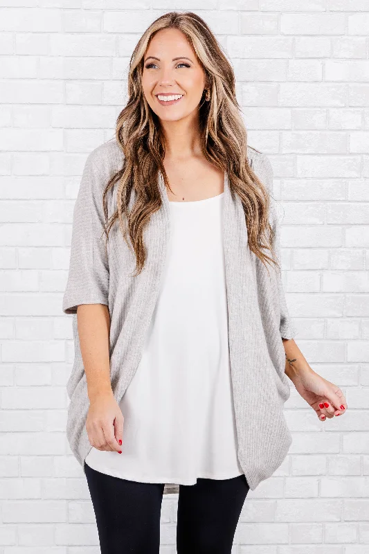 premium thick cardigan -premium thick cardigan -Distance Apart Cardigan, Grey