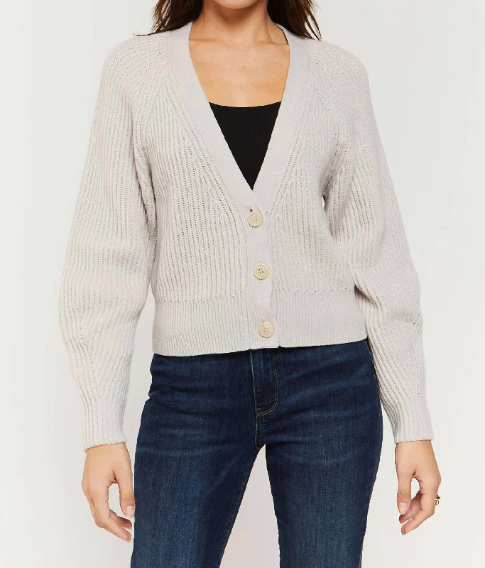 ruche charm cardigan -ruche flair cardigan -Erica Cardigan In Cream