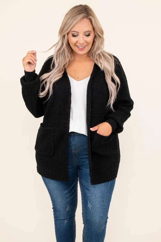 pair glow cardigan -pair shine cardigan -Finding What's A Matter Cardigan, Black