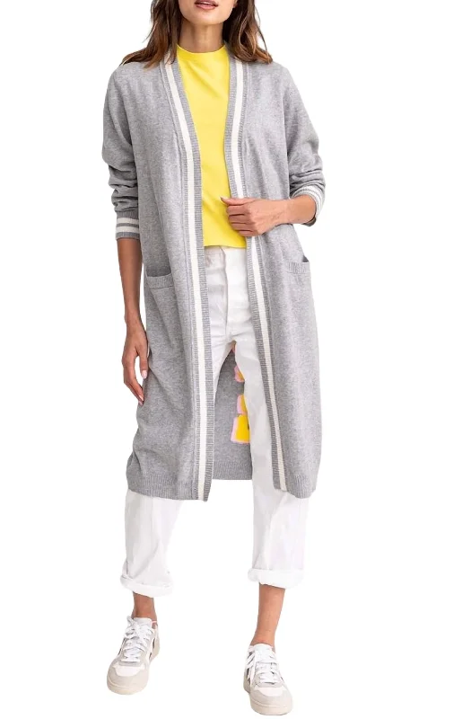 short striking cardigan -short radiant cardigan -London Super Long Cardigan In Grey