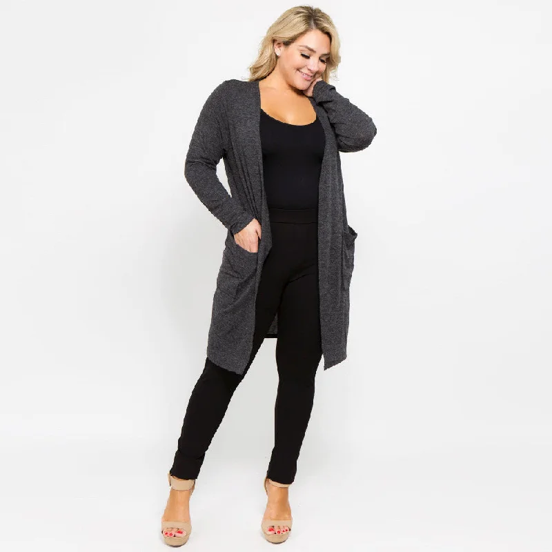 squad bold cardigan -squad radiant cardigan -Long Lightweight Pocket Cardigan