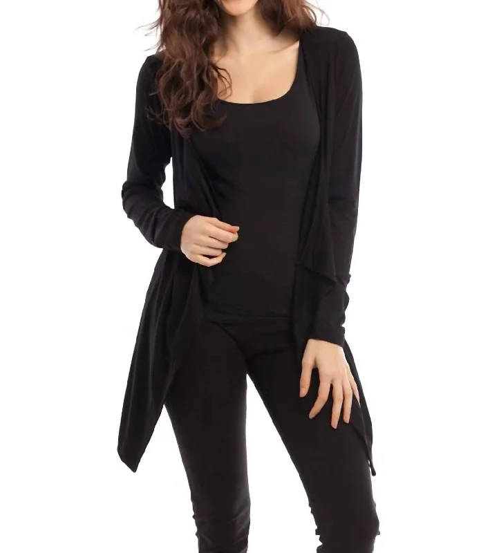 port soft cardigan -port soft cardigan -Paige Cardigan In Black