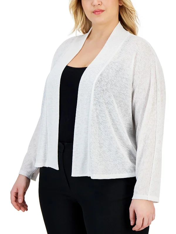 nickel striking cardigan -nickel striking cardigan -Plus Womens Open Front Long Sleeve Cardigan Sweater