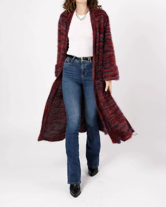 jade durable cardigan -jade durable cardigan -Sunset Blvd Knit Cardigan In Red Multi