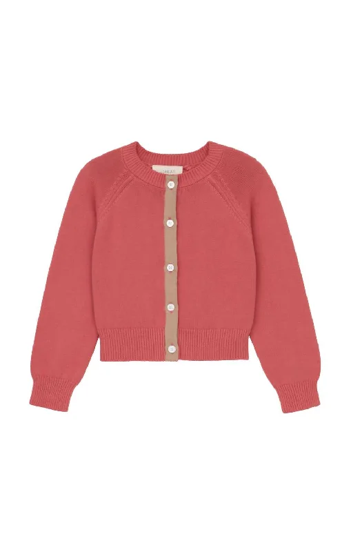 ruby cozy cardigan -ruby cozy cardigan -The Tiny Cardigan In Guava