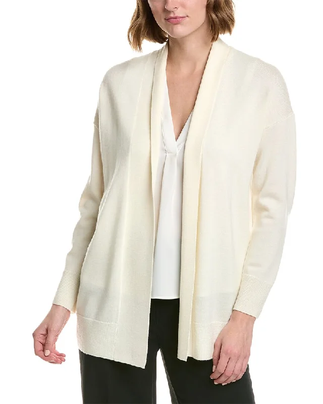 ecru glow cardigan -ecru glow cardigan -Vince Drop Shoulder Wool Cardigan