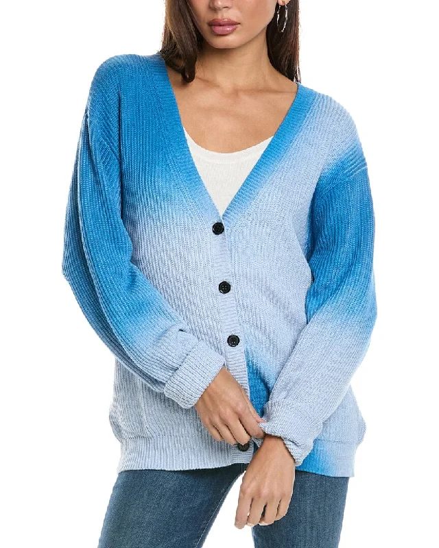 flare stitch cardigan -flare edge cardigan -WISPR Sabina Shadow Silk-Blend Cardigan