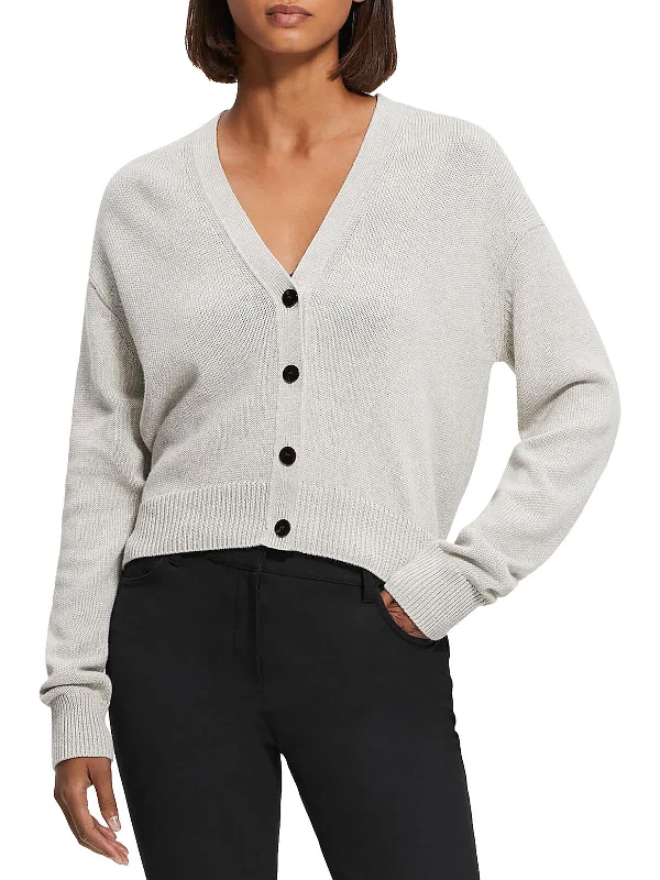 maternity vivid cardigan -maternity radiant cardigan -Womens Ribbed Trim  Cotton Cardigan Sweater