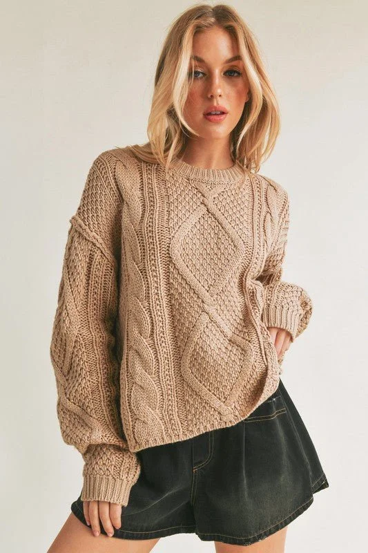 relaxed fit pullover sweater -Adela Sweater